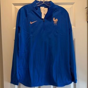 New With Tags Nike Royal Blue Long Sleeve Quarterzip Top Women’s Large FFF